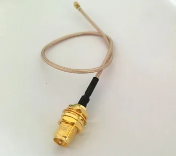 50pcs/lot RG178 IPX U. fi A RP-SMA hembra tuerca de mamparo Cable Adaptador de RG178 Cable de 20cm