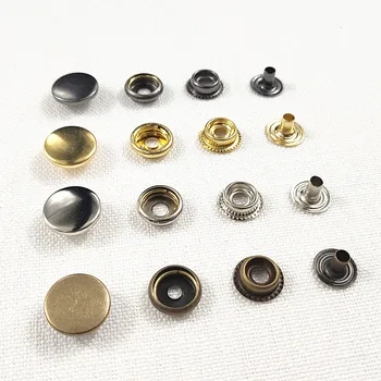 50set/Pack de Metal Clavos de Prensa de Coser Botón Botón ajustar los Sujetadores de Costura, Artesanía en Cuero de la Ropa de las Bolsas de Accesorios de la ropa