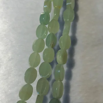56pcs Forma Ovalada de la Aventurina Verde Encantos Naturales de Piedra Suelta Perlas de Accesorios de la Joyería del Pendiente de la Pulsera del Collar Libre