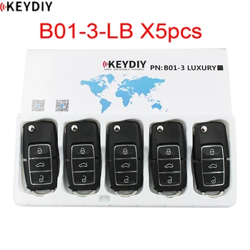 5PCS/LOT, KEYDIY Original Universal de la Serie B del Control Remoto B01-3 de LUJO Color Negro KD900K/D900+/URG200/KD-X2 Clave Programador