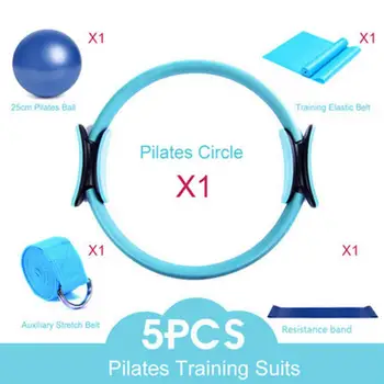 5Pcs Pilates Conjunto de Anillo de Yoga Círculo de Pilates Remodelar Yoga Reshapebodybuilding de Ejercicios de Formación de Equipos de Fitness Para Mujeres