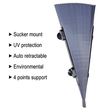 70x155cm Retráctil Coche de la Visera del Parabrisas del Obturador de la Ventana de Tipo de parasoles, Persianas de Parabrisas sombrillas Anti-UV Sombrillas
