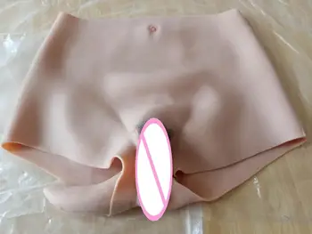75CM de Silicona Realista Vagina Panty Travesti Crossdresser Coño Pantalones Transgénero Artificial Sexo Falsos Ropa interior Potenciador de la Cadera 1G