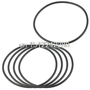 80mm x 2.4 mm Flexible de Goma O-Ring Arandela de Sellado Negro 5 Pcs