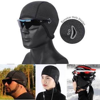 Actualización a prueba de viento Térmico de Invierno de Ciclismo Tapa con Gafas Reflectantes Agujeros para los Hombres las Mujeres de la Bicicleta Esquí Senderismo en Ejecución