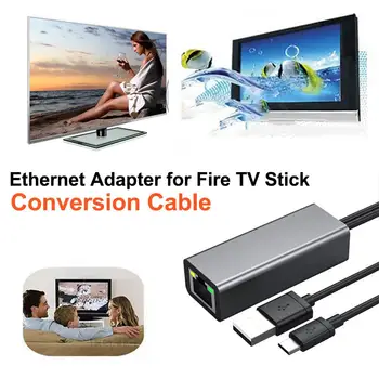 Adaptador de Ethernet Para Fire TV Stick 480 Mbps Micro MICRO USB 2.0 Con conector RJ 45 de 100M de Cable de Conversión Micro 100M de la Tarjeta de Red de TV Stick