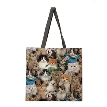 Al aire libre bolsa de playa de perros y gatos combinado la ropa de la bolsa de asas de la hembra de ocio portátil señora bolso de compras plegable bolsa