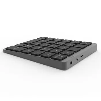 Aleación de aluminio de 28 Teclas de Bluetooth Inalámbrico de Teclado Numérico Ultra-thin Mini teclado Numérico T3LB