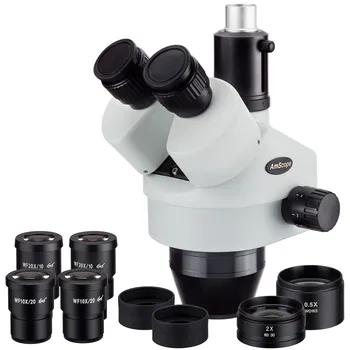 AmScope 3.5 X-180X Trinocular Zoom Microscopio Estéreo de Cabeza SM35180T