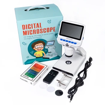 Andonstar AD102 digital miroscope con pantalla de 4,3 pulgadas para niños arte de la Ciencia regalos de soporte técnico de PC