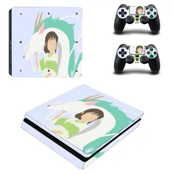Anime el viaje de chihiro PS4 Slim de la Piel etiqueta Engomada de la Calcomanía de Vinilo para la Consola Playstation 4 y Controladores de PS4 Slim de la etiqueta Engomada de la Piel