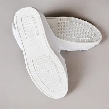 Anti-estática de los Zapatos de Lona de Cuatro Agujeros Transpirable Anti-perforación libre de Polvo Suave de Fondo Blanco/Azul Antiestático Zapatos Para Taller