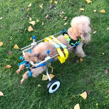 Asistido a Pie de la Mascota de la Silla de ruedas para personas de movilidad en las Patas Traseras Ajustables Pequeño Perro de Ayuda