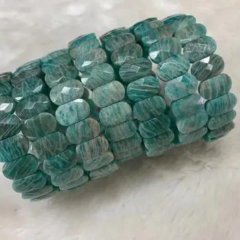 Azul amazonita cuentas de piedra natural pulsera de piedra de la gema de la joyería pulsera de mujer de regalo de mayoreo !