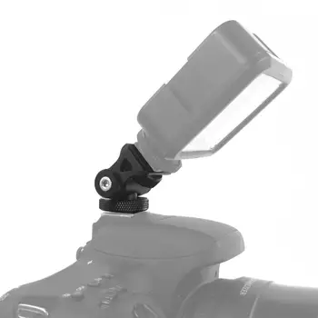 BGNing 180 Grados de Rotación del Soporte de Montaje de la Mini DSLR Zapata tenedor del Soporte del Monitor de micro Led de Luz de Cardán de la Base de Adaptador de 1/4