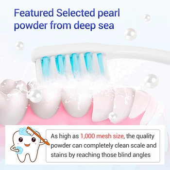 BREYLEE de Blanqueamiento de Dientes en Polvo Pasta Dental Herramientas de Dientes Blancos a Eliminar la Placa Limpieza de la Mancha de Higiene Oral Cepillo de dientes en Gel de 2pcs