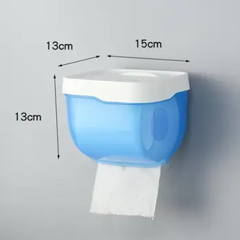 Baño cuarto de baño toalla de Papel Titular de Montaje en Pared de Plástico WC soporte de Papel Higiénico con el Almacenamiento de la bandeja del Estante de Papel de la Caja de Almacenamiento