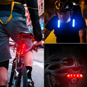 Bicicletas de Luz LED Resaltar las Luces de Advertencia Impermeable a prueba de Golpes USB Recargable de la Luz de MTB de la Luz Trasera Para Accesorios de Ciclismo