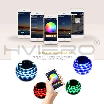 Bluetooth Tira de Luces LED RGB 5050 SMD Cinta Flexible Impermeable del RGB LED de Luz de 5M 10M Cinta Diodo DC 12V Luces de Navidad LED