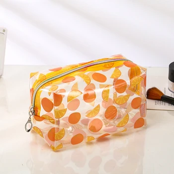 Brivilas transparente bolsa de cosméticos para las mujeres lindo portátil impermeable bolsa de maquillaje de lavado de viajes de almacenamiento tote bolsa de artículos de tocador de la moda