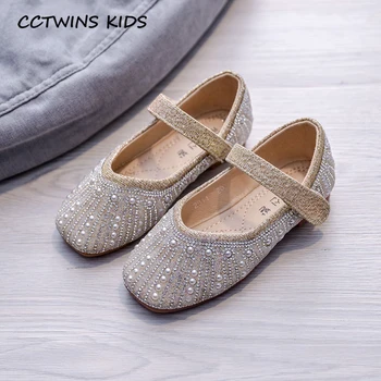 CCTWINS Zapatos de Niños 2020 Otoño de las Niñas de Bebé de la Marca Mary Jane, los Niños de la Fiesta de Moda Plana Niños pequeños diamantes de imitación de la Princesa de los Zapatos de GM2691