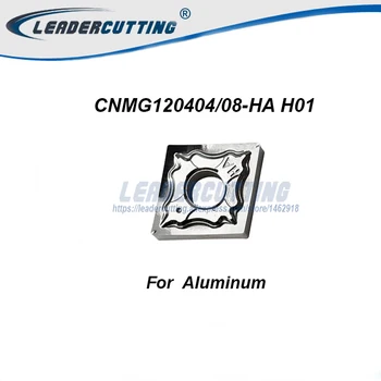 CNMG120404-HA CNMG120408-HA H01*10pcs Plaquitas de Torneado para Torno Titular MCLNR/MCRNR/MCKNR,la Cuchilla de Corte para Aluminio y Latón