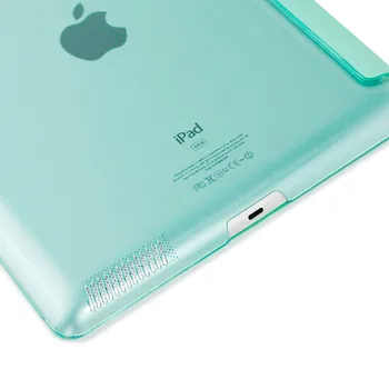 Caja de la tableta para el ipad de Apple 2 3 4 viejo modelo de Caso de Cuero de la PU Ultra Slim+PC Translúcido Duro Volver Cubierta elegante para el iPad 2/3/4 shell,