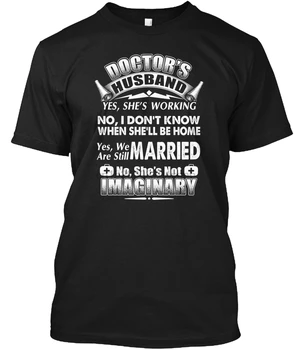 Camiseta de los hombres de Mi Médico Esposa No Es Imaginario Mujeres camiseta