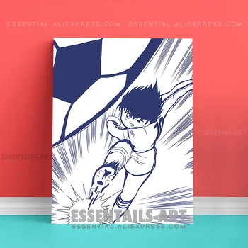 Capitán Tsubasa Anime Cartel De Lona De La Pared De Arte De Pintura, Fotos De Decoración De Dormitorios Estudio Sala De Estar Decoración Del Hogar Impresiones