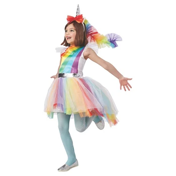 Chica De Halloween Rainbow Pony Traje De Bebé Unicornio Vestido De Caballo Chica Aleteo De Manga Brillo Pony Vestido De Alas De Ángel De La Diadema De Los Niños