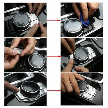 Chrome IDrive Multi Media Cubierta del Botón de Decoración de ajuste Para BMW 1 3 4 5 6 X5 X6 Nuevo Y de Alta Calidad