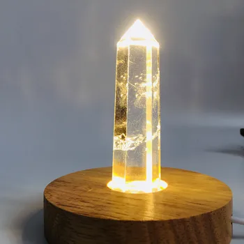 Claro natural obelisco de cristal de cuarzo varita punto de meditación de sanación reiki cristales para la decoración del Hogar como regalos