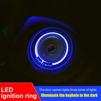 Coche de la Llave de Encendido Anillo de Luz LED de la Decoración de la pegatina para el coche, Accesorios para Ford Focus 2 Foco 3 Kuga, Mondeo Decorativos Pegatinas
