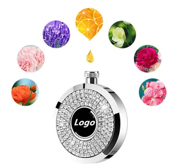 Coche marca Logotipo de Simulación de diamante del Ambientador de Aire del Difusor de la Fragancia de Aroma Espejo Retrovisor Perfume Colgante para el Coche