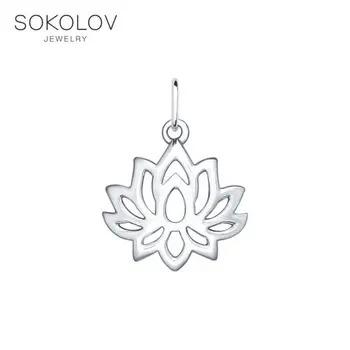 Colgante de SOKOLOV de Plata de la moda de joyería de plata 925 de las mujeres de los hombres, colgantes para el cuello de las mujeres