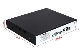 Control remoto 12V 3A Hi3536D Auido H. 265+ 5mp 16CH de 16 Canales de Detección de la Cara CCTV del IP Onvif NVR de Vigilancia DVR Grabador de Vídeo