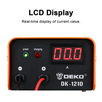 DEKO NUEVA DK1210 12V 10A Completo Automática de 3 Etapas Cargador de Batería de Coche Inteligente Rápido de Carga de Energía Con Pantalla LCD