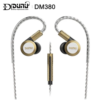 DUNU DM380 Linearlayout Triple Diafragma de Titanio de Controlador En la oreja los Auriculares de alta fidelidad Crossover Activo con el MIC/3 botones Fácil de dirigir