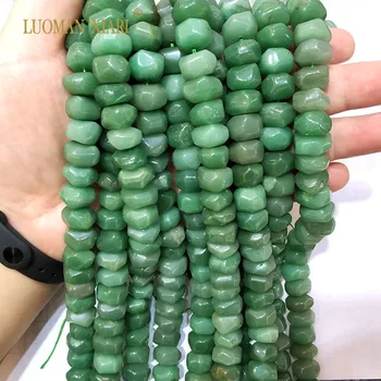 De alta Calidad Natural, Cuentas de Piedra Verde Aventurines Perlas Para la Joyería de BRICOLAJE Pulsera, Collar Tamaño 9-14 mm Hebra de 15