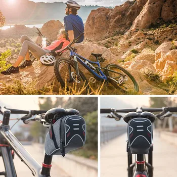 De bicicletas de la correa del sillín de la bicicleta bolsa sillín / bolsa / bolsa de bicicleta bicicleta cuña bolsa de almacenamiento de la banda reflectante