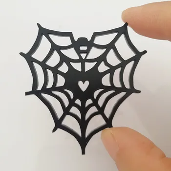De encargo de Acrílico tela de araña de tela de Araña en Forma de Corazón Colgante de la Sala de las Decoraciones de la Fiesta de Halloween DIY Manualidades