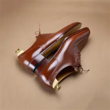 De los hombres Zapatos de Vestir más reciente de la Pu de Cuero con cordones de Negocio de Calzado Masculino Casual Vintage Clásicos Zapatos de Boda Zapatos Para Hombre HA901