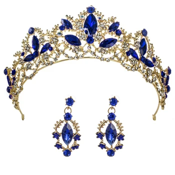De lujo de la boda de la corona de novia tiaras y coronas de la moda de Oro de la Reina de la Corona de la Princesa de Casco de Pelo de la Boda Accesorios de la Joyería
