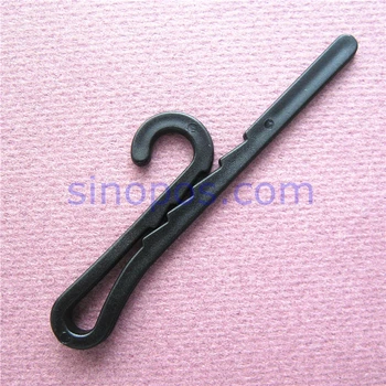 De plástico antideslizante calcetín percha clip, negro deslice el estilo de dientes embalaje largo calcetín ganchos de hule con los dientes ropa clips