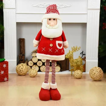 Decoración de navidad para la Casa Roja de Juguetes de Santa Claus, muñeco de Nieve Muñecos Retráctil Figuritas de Navidad Decoración del Árbol de Arbol De Navidad
