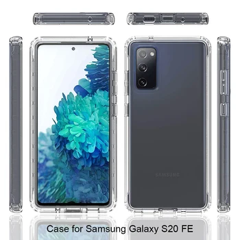 Degradado Transparente de nuevo Caso de Shell Para Samsung Galaxy S20 FE de Cuatro Esquina de la bolsa de aire de la Cubierta a prueba de Golpes