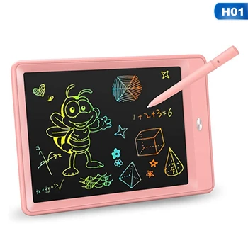 Dibujo de la tableta de 10 pulgadas LCD del tablero de escritura electrónico de Escritura a mano de la almohadilla delgada mensaje de Gráficos croquis de la junta de los niños regalo de pantalla de arco iris