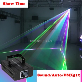Discoteca Láser DMX 1 Cabeza RGB 3 EN 1 Móvil de la Luz de Láser RGB Lazer de Iluminación de Escenario Para KTV Baile de la Fiesta de Navidad de Tiempo de exposición a la Luz