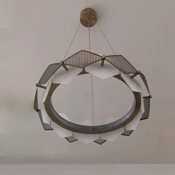 Diseño creativo moderno LED lámpara de araña de vida de la iluminación de oro de acero inoxidable lámpara de comedor lámparas