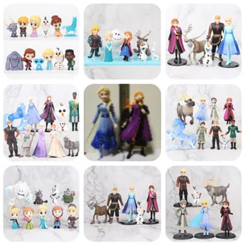 Disney Frozen 2 la Reina de la Nieve Elsa Anna PVC Figura de Acción de la Olaf, Kristoff Sven Anime Muñecas Figuritas de Niños de Juguete de los Niños de Don Modelo